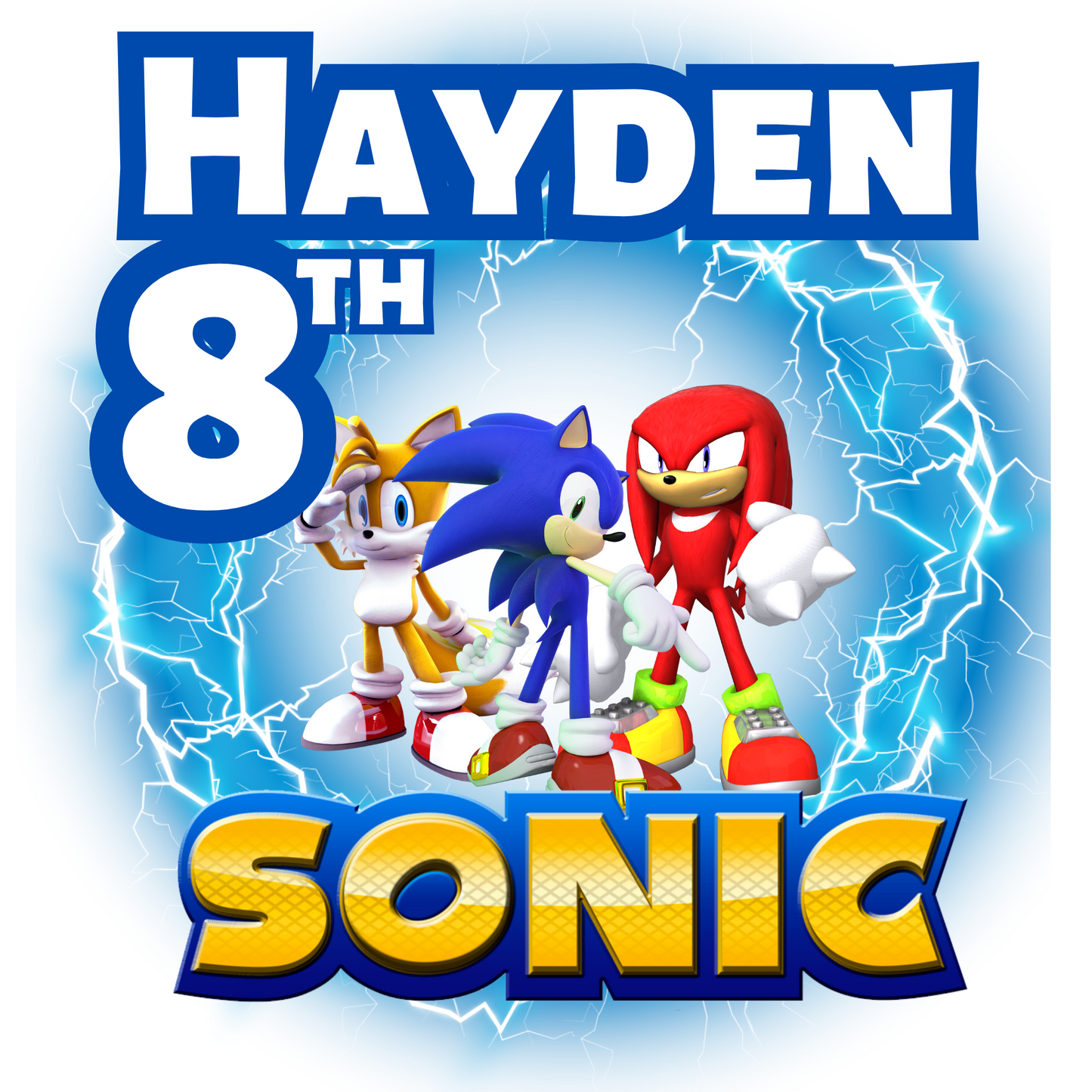 Sonic Birthday T-Shirt - Editable Canva File