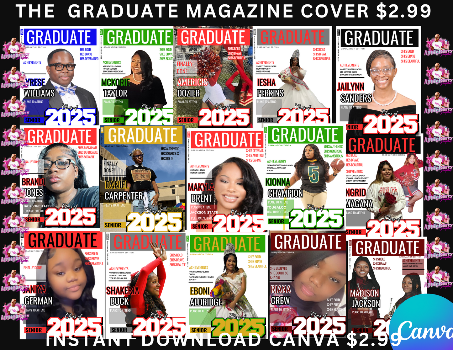 The Graduate Magazine Cover Digital Download CANVA