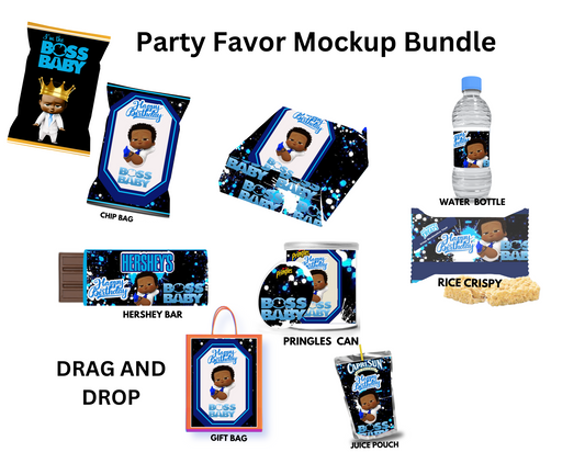 Boss Baby Boy Party Bundle Templates - Editable in Canva